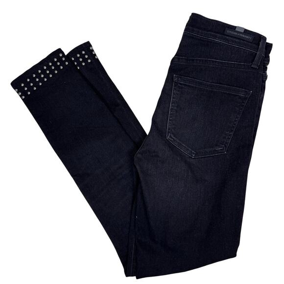 Citizens of Humanity Rocket High RIse Skinny Ankle Studded Jeans Size 25 - Picture 4 of 16